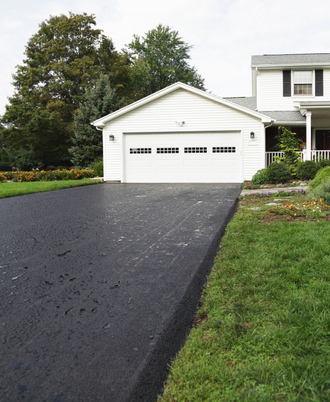 Blacktop Driveway After Paving